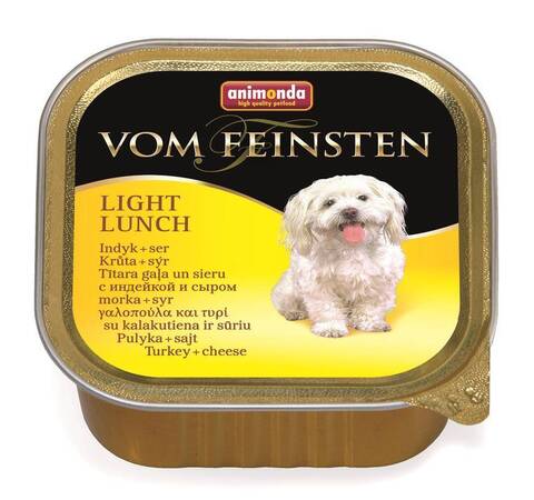 Animonda Vom Feinsten Light Lunch консервы облегченное меню с индейкой и сыром для собак 150г