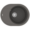 Lemark Lacha 9910053 Кухонная мойка 620 врезная овальная с крылом из кварцгранита цвет: Серый шёлк