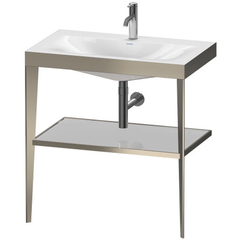 Duravit XViu XV4715OB110 Консоль напольная, 850x800x480мм с полкой, с раковиной без перелива, 1 отв., цвет: champagne matt/crome фото