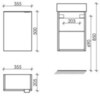 Sancos Mini MN35EGR Тумба подвесная, 35.5x20.5x50, цвет: дуб галифакс натуральный