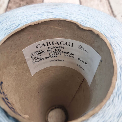 Меринос с кашемиром (30%) CARIAGGI CLASSIC 1/15 светло-голубой меланж