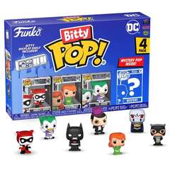 Funko Bitty POP! DC Comics S3 Harley Quinn+Poison Ivy+Joker+Mystery (1 of 4) 4PK