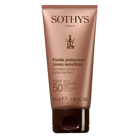 Sothys Protecting Sun Care: Флюид для лица и чувствительных зон тела SPF50 (Sensitive Zones Protective Fluid SPF50 High Protection UVA/UVB)