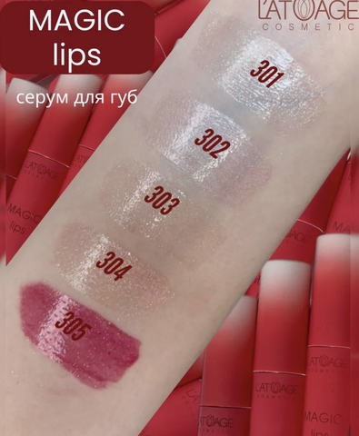 Сыворотка для губ MAGIC LIPS тон 305 ягодный с блестками L'atuage — фото 3