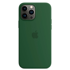Силиконовый чехол с поддержкой MagSafe Apple Silicone Case для iPhone 13 Pro, Clover (Зеленый клевер)