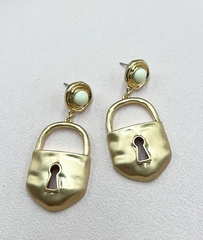 Серьги с подвеской ЗАМОК в стиле Schiaparelli