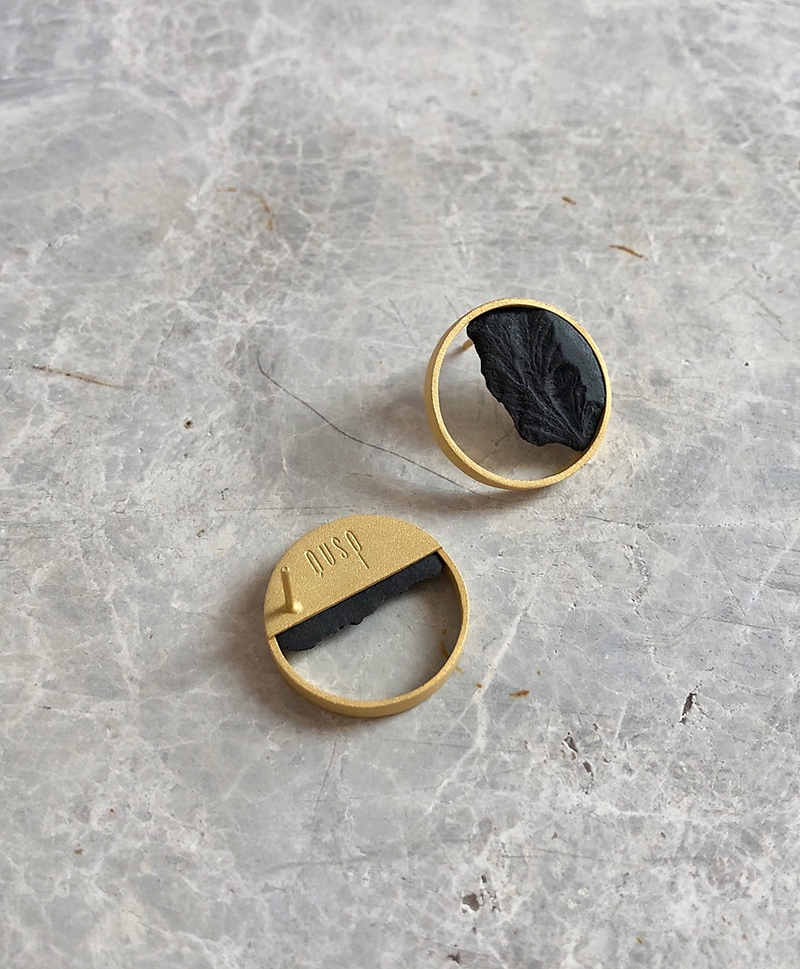 Серьги Circle Dorada Black