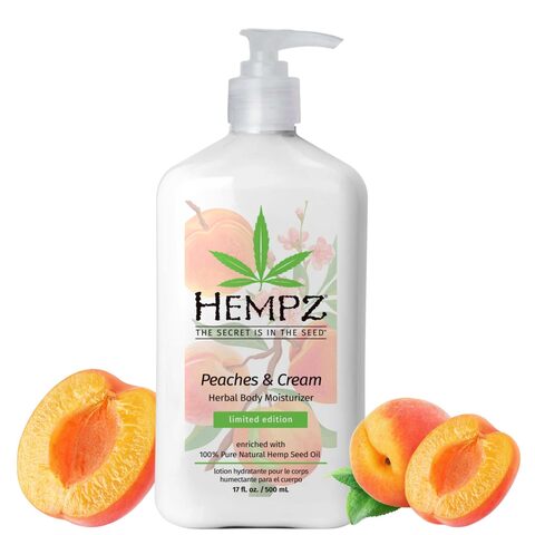 Увлажняющий травяной крем для тела Hempz Herbal Body Moisturizer Peaches & Cream 500мл