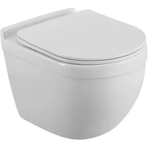 BelBagno Senso-Tor BB017CH-TOR/SC Унитаз подвесной безободковый, с системой смыва "Торнадо"и сиденьем soft close, цвет: белый