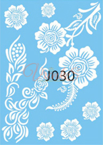 Флеш тату / Flash Tattoo белые №JO30 купить за 200&nbsp;руб