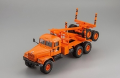 KRAZ-255L1 timber carrier (6x6) 1980 orange 1:43 Nash Avtoprom