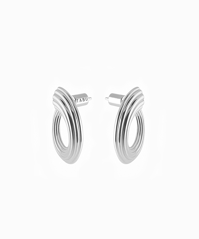 Серьги RIPPLE HORN silver