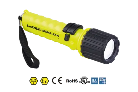 NightSearcher SafATEX Sigma 4AA фонарик с тремя режимами света