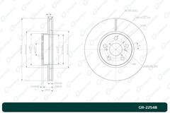 Диск тормозной G-brake  GR-22548