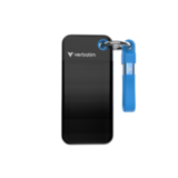 Внешний накопитель Verbatim Pocket SSD, 256GB USB 3.2 Gen 2 R/W 1000/1000 МБ/с, черный/голубой