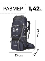 Рюкзак туристический Skully 2309 75 л. deep blue - 2