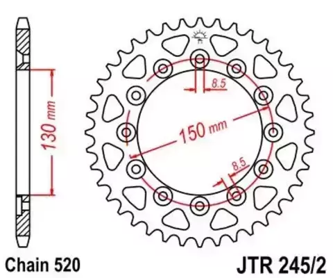 Звезда JT ведомая JTR245/2.53 53 зуб