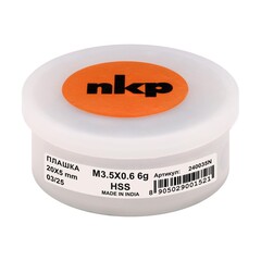 Плашка М 3,5х0,6 DINEN22568 HSS 6g 20х5мм NKP 240035N