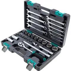 Набор инструментов, 1/2", CrV, 31 предм.// STELS 14102