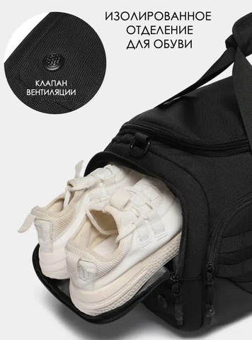 Картинка сумка спортивная Ozuko 9880 Black - 4