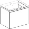 Geberit Acanto 500.610.JL.2 Тумба под раковину, 64x53.5x47.5см, песчаный глянец / матовый песочно-серый, песчаный глянец / глянцевое стекло