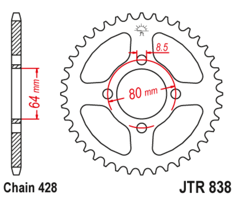 Звезда ведомая JTR838 31