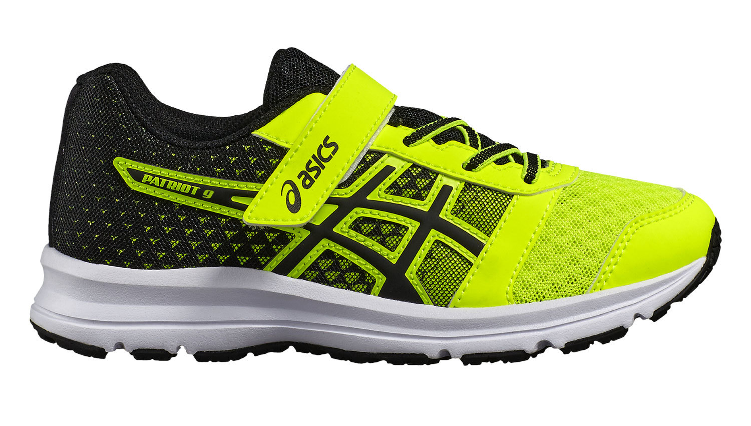 Asics Patriot 9 PS кроссовки для бега детские черные-желтые