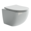 Ceramica Nova Forma CN3009 Подвесной унитаз c ультра тонким сидением с функцией плавного закрытия, цвет: белый