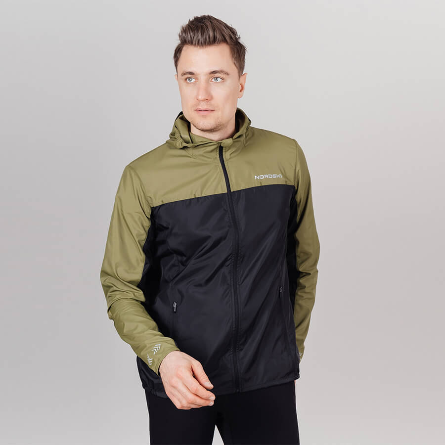 Мужской беговой костюм Nordski Rain olive-black - 2
