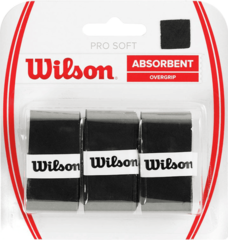 Овергрипы Wilson Pro Soft Overgrip (3 Pack) - Black