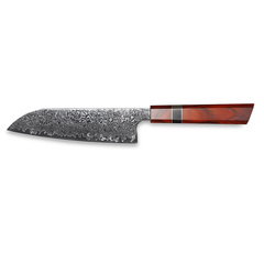 Фото Нож кухонный Xin Cutlery Santoku XC122 193мм, сталь VG-10/дамаск, рукоять дерево палисандр