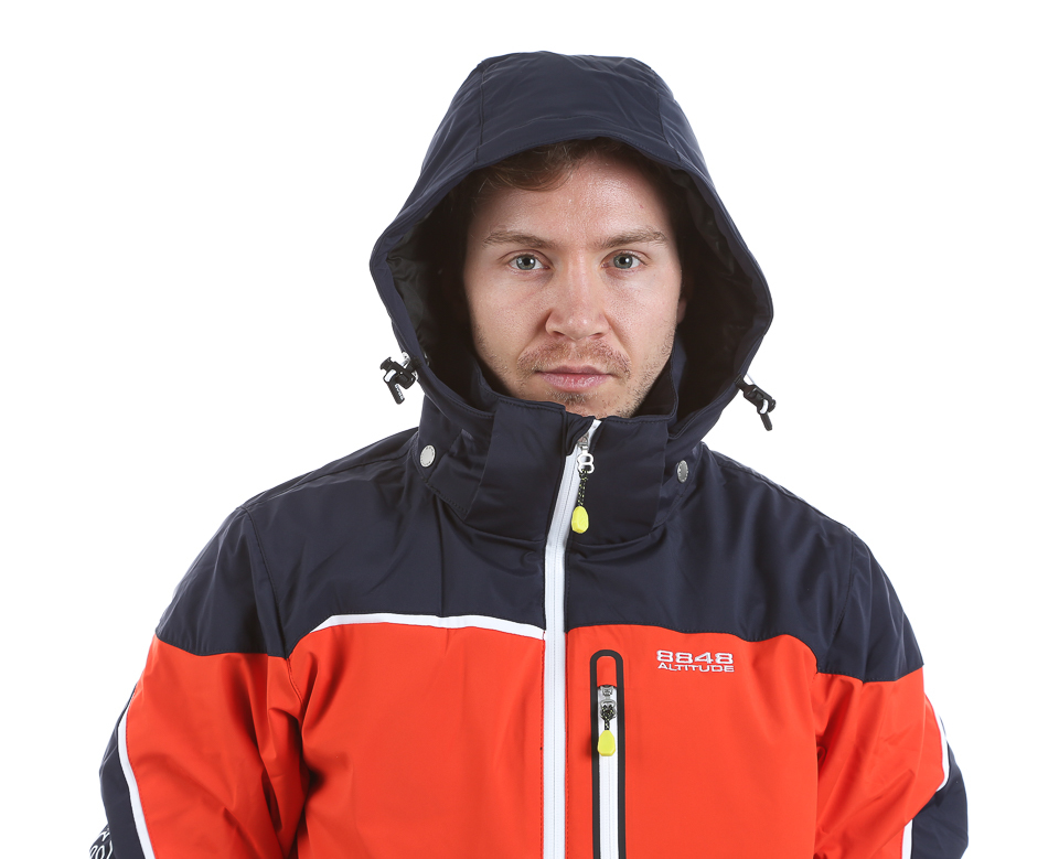 Мужская горнолыжная куртка 8848 Altitude Iron Softshell (neon red) - 6