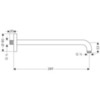 Hansgrohe 27413000 Кронштейн для душа верхнего 38,9 см