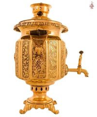 Самовар Фонарь дровяной раритет резной, 1905 года артикул 02-101-1