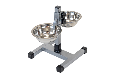 Homepet металлическая регулируемая подставка с мисками для домашних животных 13 см 2 х 0,25 л