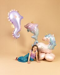 Шар Г Фигура, Морской конек-единорог, Сиреневый, 36''/91 см, 1 шт.