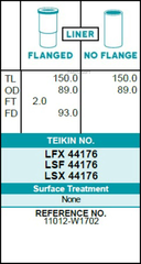 Гильза блока цилиндров TEIKIN LSX44176 (4шт/упак) не хонингованная