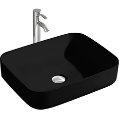 Aquatek Вега AQ5515-MB Раковина для установки на столешницу 50x39, цвет: чёрный фото