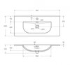 BelBagno BB-8099-3-100 Керамическая раковина, 101x40, цвет: белый