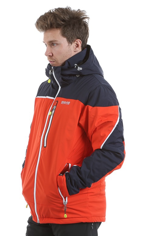 Мужская горнолыжная куртка 8848 Altitude Iron Softshell (neon red) - 5