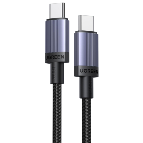 Кабель зарядный  UGREEN L528 (65832) USB-C to USB-C PD Fast Charging Cable 100W Max, 1м, серый космос