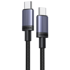 Кабель зарядный  UGREEN L528 (65832) USB-C to USB-C PD Fast Charging Cable 100W Max, 1м, серый космос