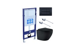 Aquatek SET Aquatek ЕВРОПА MB-049 4в1 SET Aquatek ЕВРОПА MB-049 4в1 (рама Aquatek Standard INS-0000012+KKI-0000001+KDI-0000049+унитаз ЕВРОПА AQ1901-MB с тонким сиденьем soft-close) фото