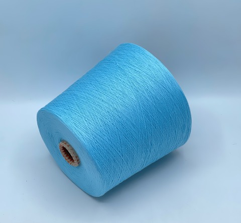 Бобинная пряжа,Cotton combed, 2540м. 100%Хлопок, Голубой(783), 39197