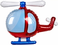 Шар F Фигура, Вертолетик, Красный, 35''/89 см