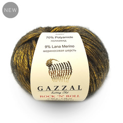 GAZZAL Rock'N'Roll (9% шерсть мериноса, 70% Полиамид, 21% Полиакрил, 50гр/115м)