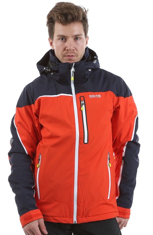 Мужская горнолыжная куртка 8848 Altitude Iron Softshell (neon red) - 3