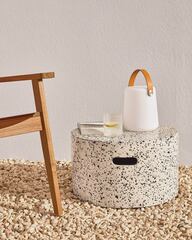 Журнальный столик Jenell terrazzo белый, Ø 52 см