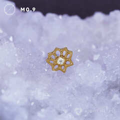 Flower Flourish Crystal PVD Yellow