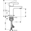 Hansgrohe Metris S 31060000 Смеситель для раковины однорычажный с донным клапаном